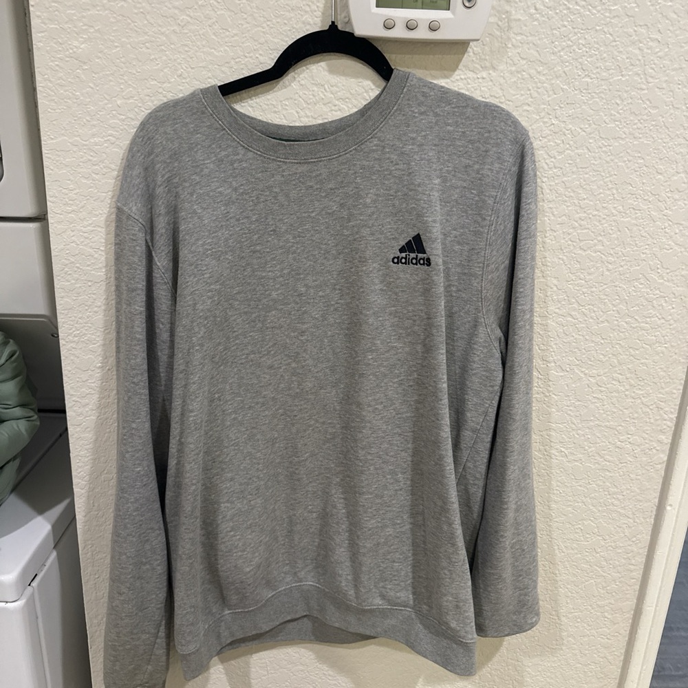 adidas grey crewneck